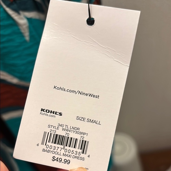 Nine West Babydoll Abstract Maxi Dress - Picture 5 of 5